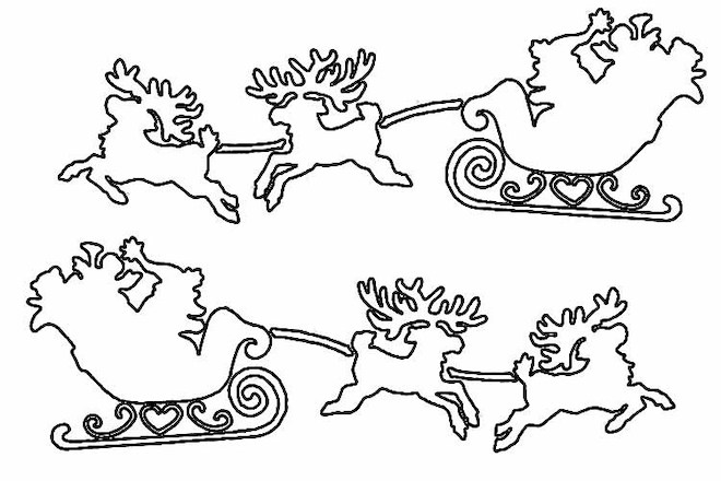 Дед Мороз летит на санях 11