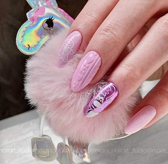 Маникюр на Новый год 2021 - красивые идеи (80 фото)