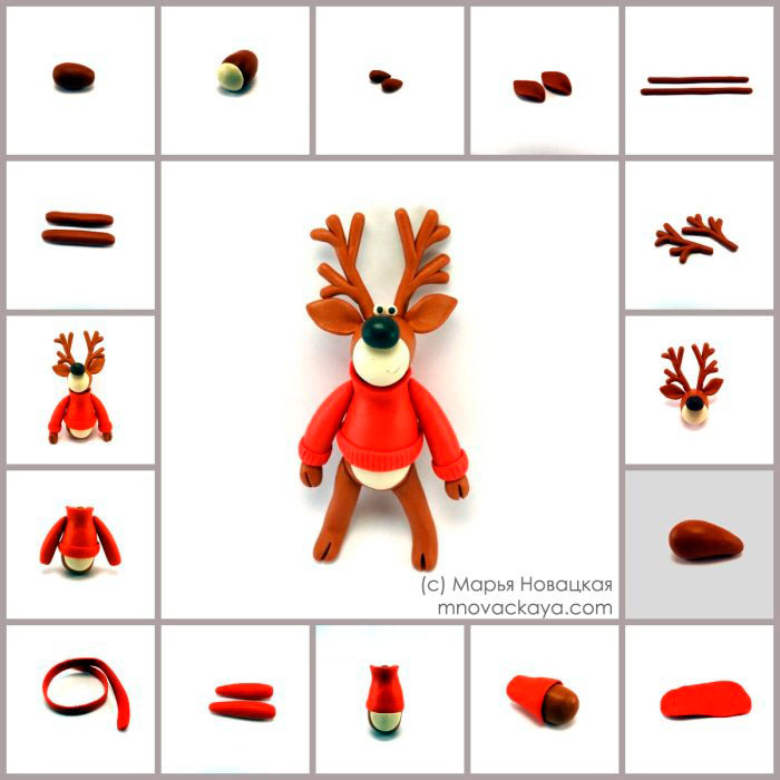 новогодние поделки из природного материала и пластилина 1