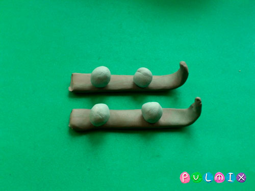 новогодние поделки из природного материала и пластилина 5