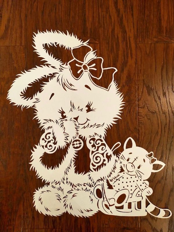 Шаблон новогодний заяц 2