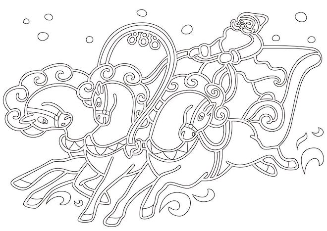 Сани: новогодняя поделка из картона своими руками + шаблон