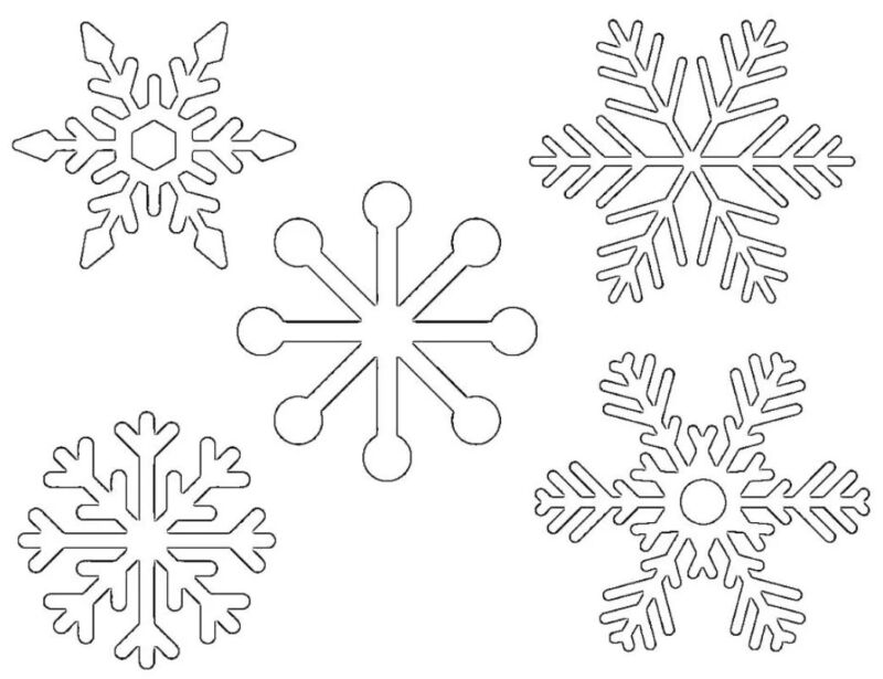 Трафареты на окна для вырезания из бумаги к новому году 2023