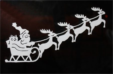 Новогодний олень - трафарет для вырезания 2023, большого размер