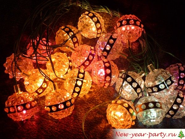 фонарики на елку