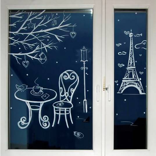 Рисунки на окнах к новому году 2022 гуашью, зубной пастой и прочими способами